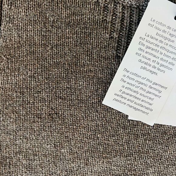 BA&SH Keane Lace-Up Cuff Wool &‎ Cotton Sweater, Tan, Size Small, DESIGNER, NWT - Picture 13 of 16